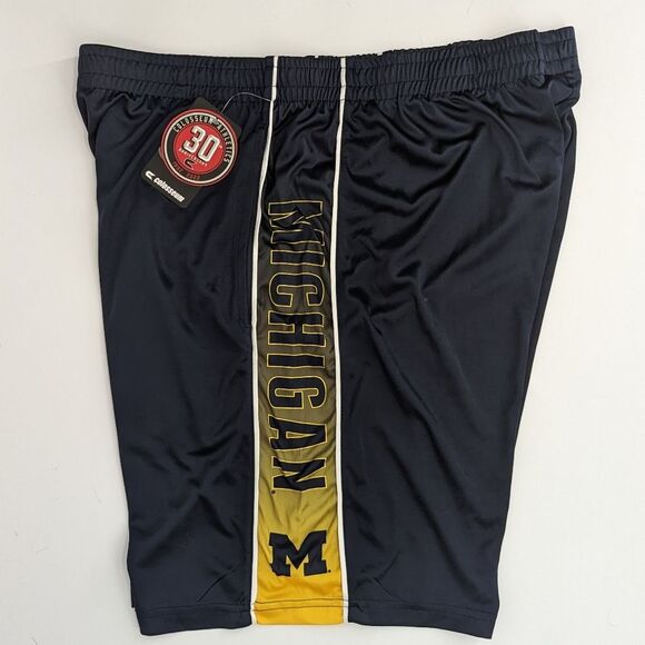 Men's Colosseum Navy Michigan Wolverines Lazarus Shorts Yellow 3XL NWT - Picture 11 of 15